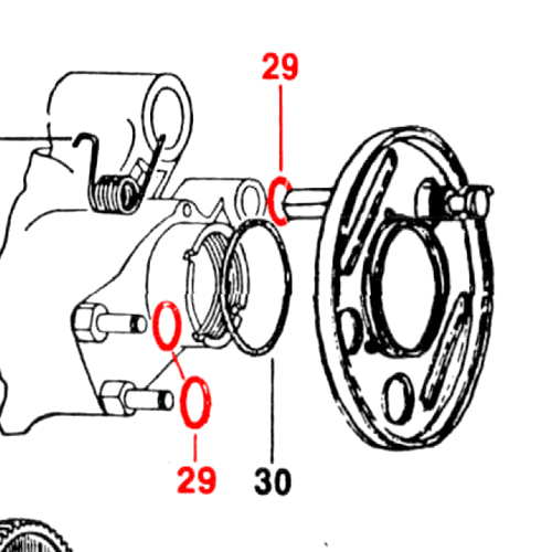 Oring Espelho Cubo Traseiro