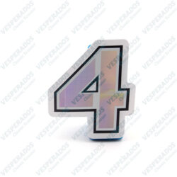 adesivo Numero quatro
